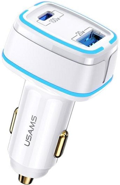 Ładowarka samochodowa Usams C24 120W Fast Charge White (6958444971537) - obraz 1