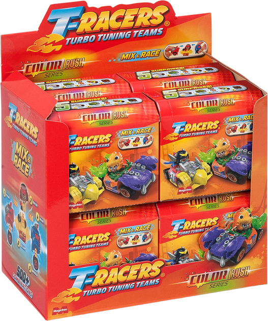 Ігровий набір Magic Box T-Racers Colour Rush Car & Racer (8431618024386) - зображення 1
