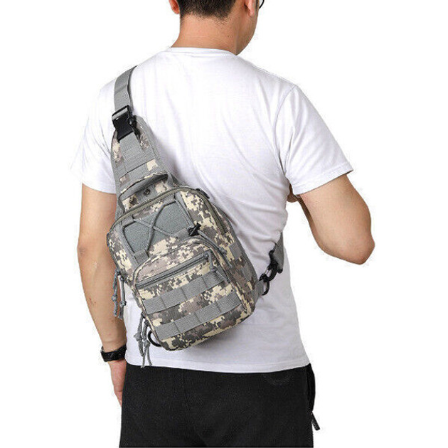 Тактическая нагрудная сумка Primo Sling однолямочная через плечо - Pixel - изображение 2