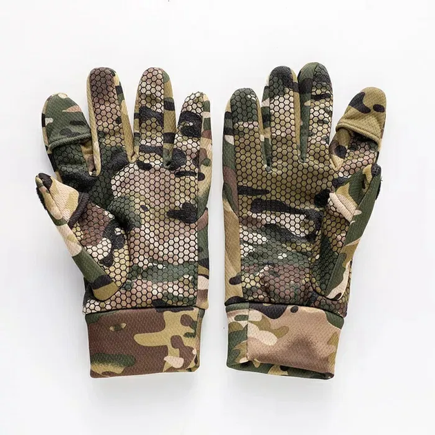 Тактичні повнопалі рукавички зі знімними пальцями Камуфляж (120099) Kali - зображення 1