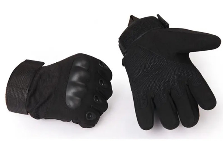 Полнопалые военные перчатки походные армейские защитные охотничьи FQ16S007 Черный L (160075) Kali - изображение 2