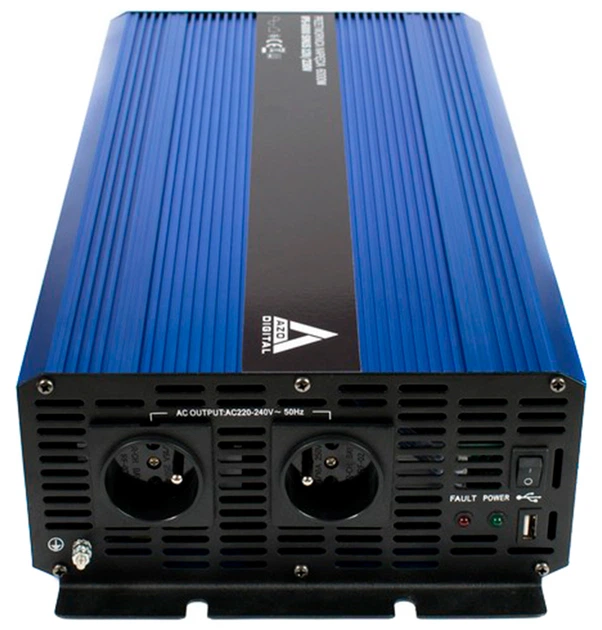 Przetwornica samochodowa AZO Digital IPS-6000S SINUS 6000W ze zmodyfikowaną falą sinusoidalną 12-230V DC-AC (5903332566266) - obraz 3