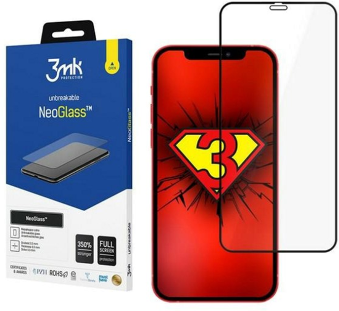 Захисне скло 3MK NeoGlass для iPhone 12/12 Pro Black (5903108292306) - зображення 1