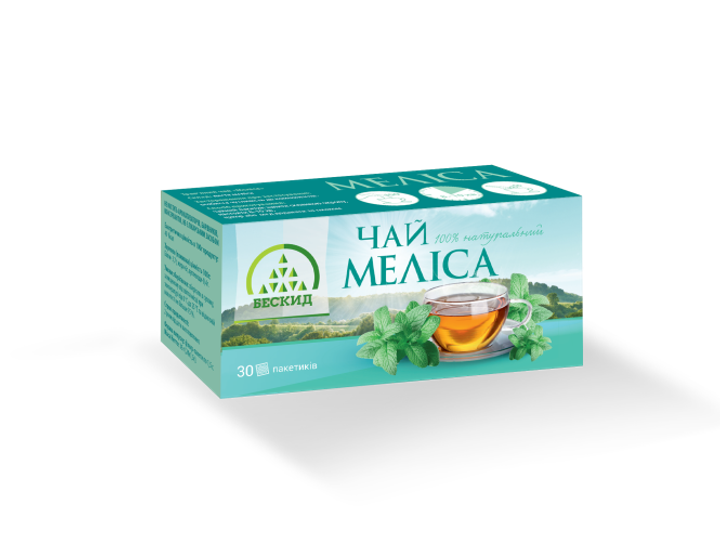 Чай трав'яний пакетований "Меліса" 30 г (30×1,0 г) - изображение 1