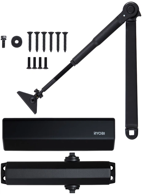Доводчик накладний RYOBI 1500 DS-1554 STD_HO_ARM EN_2/3/4 до 80 кг 1100 мм Чорний (RYO7000014250) - зображення 3