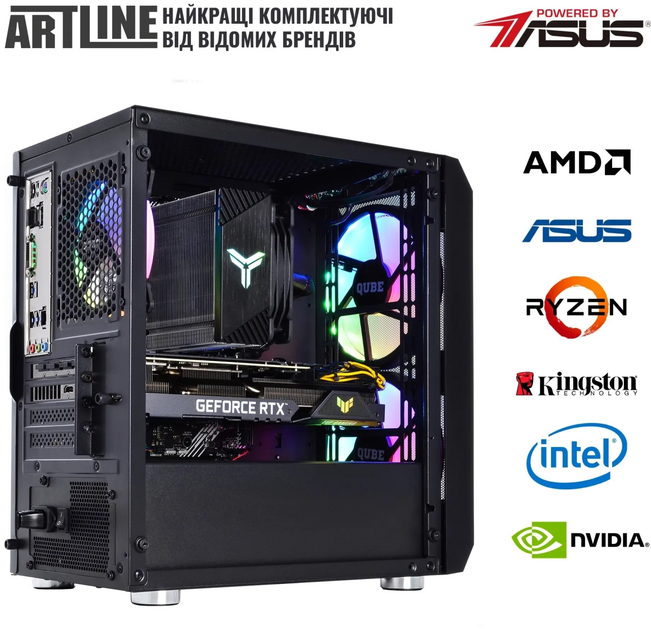 Компьютер ARTLINE Gaming X75 (X75v81) Intel Core i7-12700F / RAM 32ГБ / SSD 1ТБ / nVidia GeForce RTX 4060 Ti 16ГБ - изображение 8