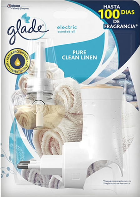 Odświeżacz powietrza Glade Electric Scented Oil Pure Clean Linen 20 ml (5000204117585) - obraz 1