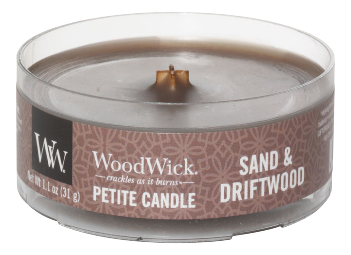 Świeca zapachowa Woodwick Sand & Driftwood aromat drewna i piasku 31 g (5038581053936) - obraz 1