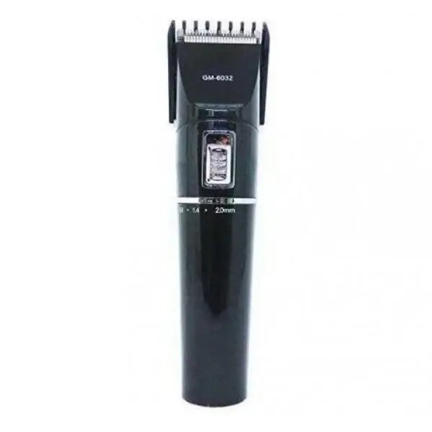 Аккумуляторная машинка Pro Gemei GM-6032 для стрижки волос с прочнім корусом и надежными лезвиями, Черный - изображение 1