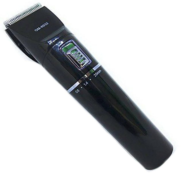 Аккумуляторная машинка Pro Gemei GM-6032 для стрижки волос с прочнім корусом и надежными лезвиями, Черный - изображение 4