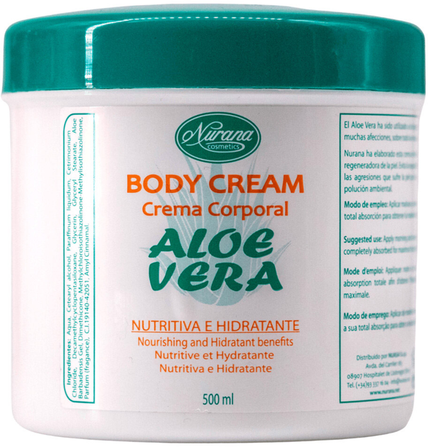 Крем для тіла Nurana Body Cream Aloe Vera 500 мл (8422246500076) - зображення 1