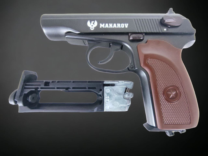 Пневматичний пістолет WinGun 113 PM Makarov Blowback с дополнительным магазином ( Win Gun 113 PM ) - зображення 1