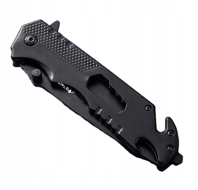 Спасательный Складной Многофункциональный Нож JB Tacticals FINKA EDC HUNTING 12 Черный - изображение 4
