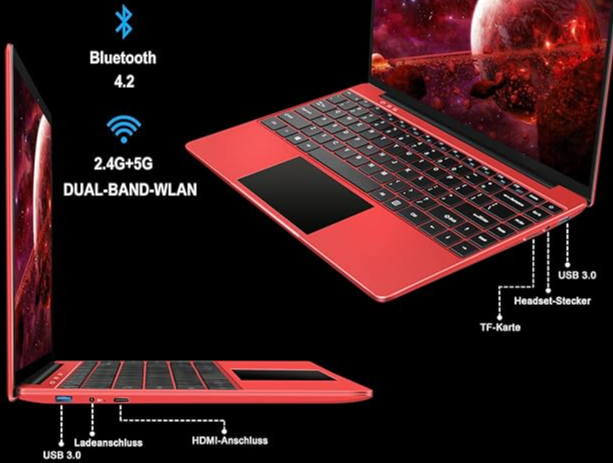 Ноутбук 14" WOZIFAN W7 Intel Celeron N4020C RAM 6GB SSD 512GB Win10 Металевий корпус - зображення 7