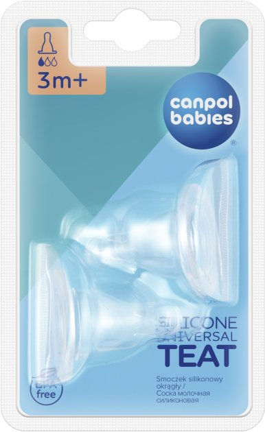 Набір силіконових сосок Вільна до пляшечок з вузьким отвором 2 шт EasyStart Canpol babies (5903407181158) - зображення 1
