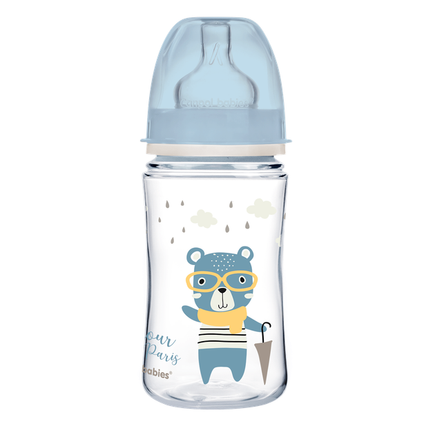 Бутылка антиколиковая с широким отверстием 240 мл PP Easystart Bonjour Paris Canpol babies Синяя (5901691844377) - изображение 4