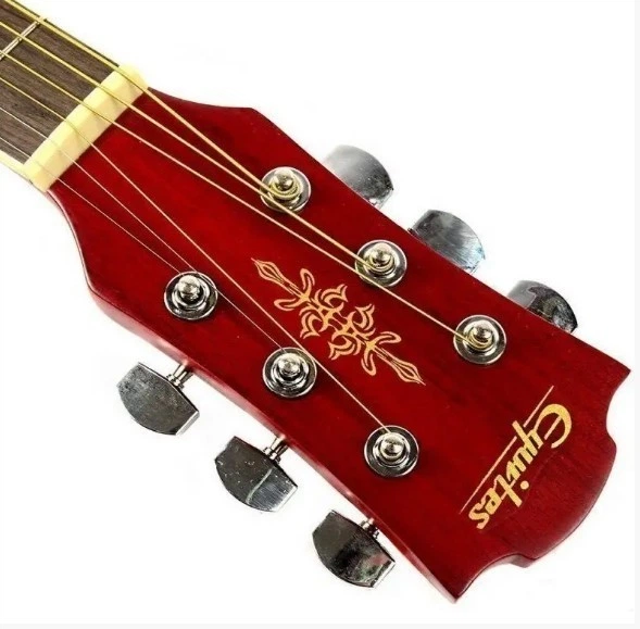 Акустическая гитара Equites EQ900C RDS 41+Пьезодатчик Cherub GT-3 Pream (Красного цвета) - изображение 5