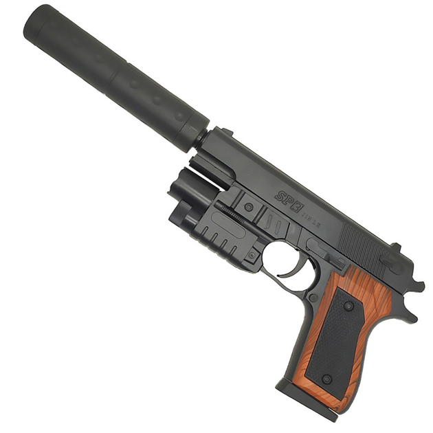 Детский игрушечный пистолет SM729+(SP3F) на пульках - изображение 1