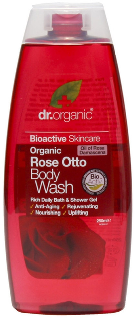 Гель для душу Dr. Organic Rose Otto Зволожуючий 250 мл (5060176673014) - зображення 1