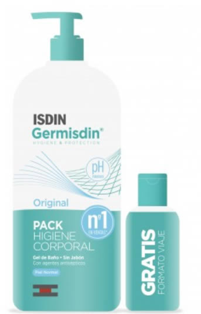 Гель для душу Isdin Germisdin Original Shower Gel Without Soap 1000 мл + 100 мл (8429420149076) - зображення 1