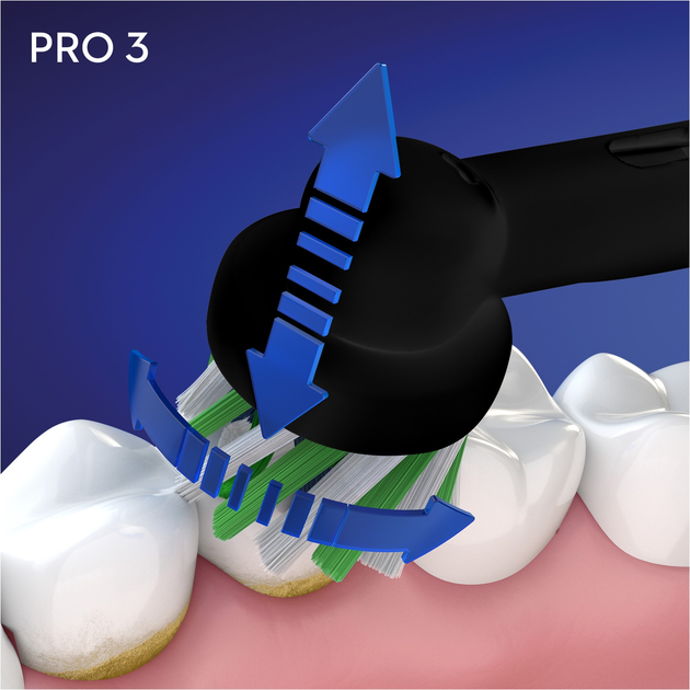 Електрична зубна щітка Oral-B Pro3 3500 СrossAсtion Black - зображення 5