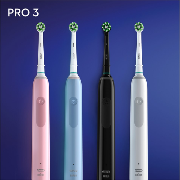 Електрична зубна щітка Oral-B Pro3 3500 СrossAсtion Black - зображення 6