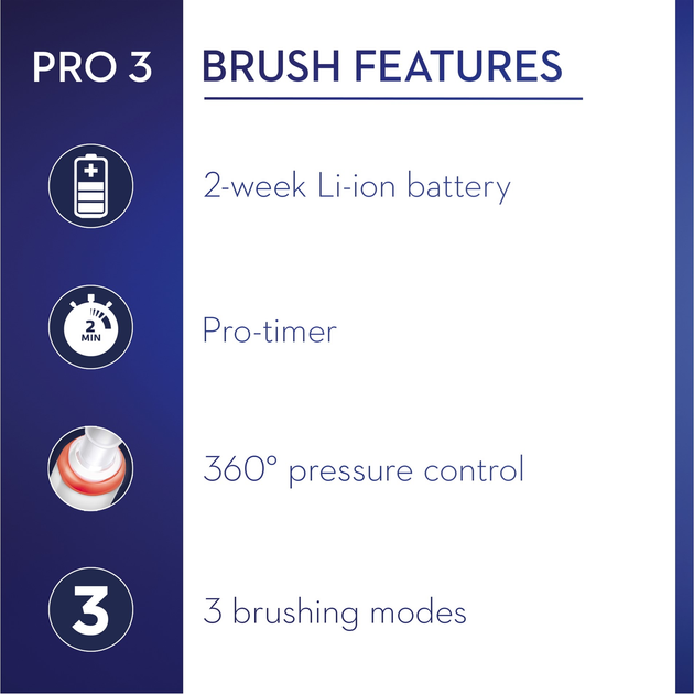 Zestaw elektrycznych szczoteczek Oral-B Pro3 3900 CrossAction Black+White - obraz 7
