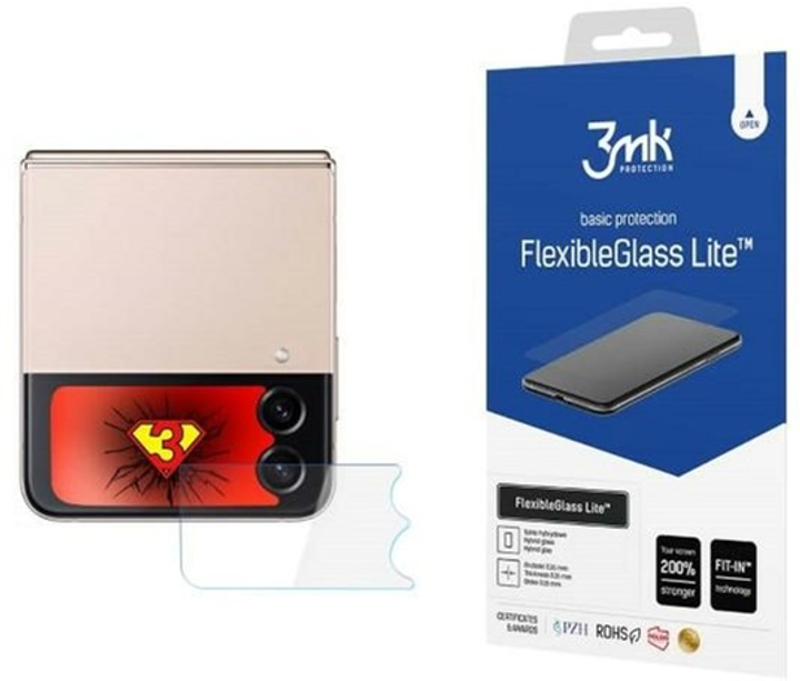 Гібридне скло 3MK FlexibleGlass Lite для Samsung Galaxy Flip 4 F721 (5903108489034) - зображення 1