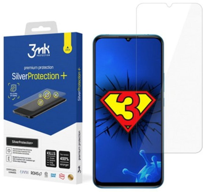 Захисна плівка 3MK Silver Protect+ для Xiaomi Mi 10 Lite антимікробна (5903108302357) - зображення 1