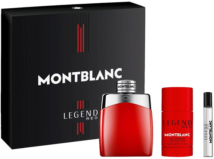 Zestaw Montblanc Legend Red Woda perfumowana 100 ml + Woda perfumowana 7.5 ml + Żel pod prysznic 100 ml (3386460135511) - obraz 1