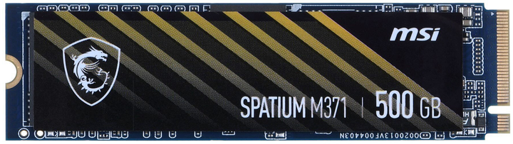 SSD диск MSI Spatium M371 500GB NVMe M.2 2280 PCIe 3.0 x4 3D NAND TLC (S78-440K160-P83) - изображение 1