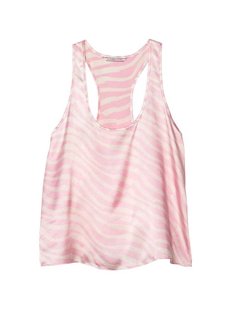 Пижамная майка Victoria's Secret Satin Racerback сатиновая S светло-розовая Tank - изображение 3