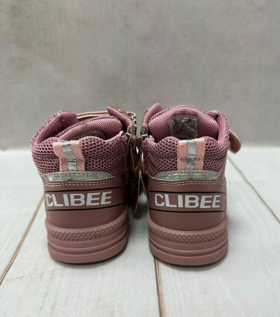 Высокие детские кроссовки ботинки Clibee 22 14.6 см розовые - изображение 6