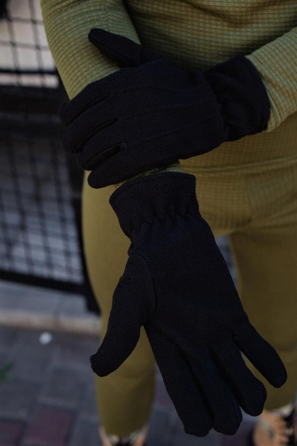 Зимние флисовые Перчатки Without Captain до -30 °C черные размер универсальный - изображение 1