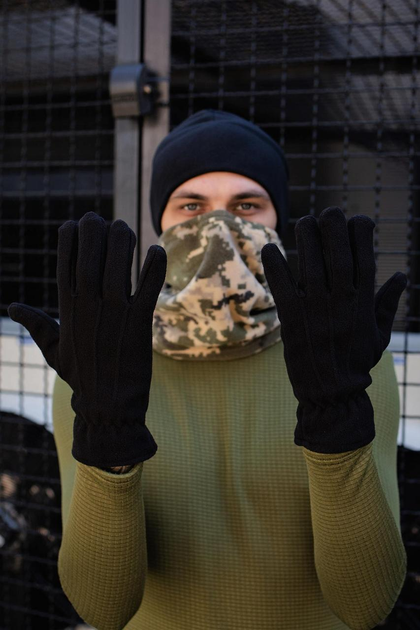 Зимние флисовые Перчатки Without Captain до -30 °C черные размер универсальный - изображение 2