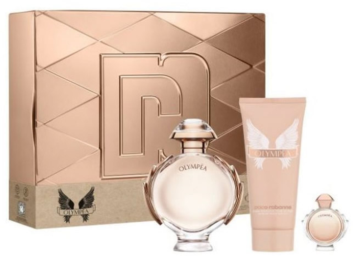 Zestaw damski Paco Rabanne Olympea Woda perfumowana damska 80 ml + Body lotion 100 ml + Woda perfumowana damska 6 ml (3349668603558) - obraz 1