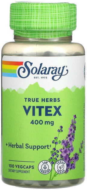 Натуральна харчова добавка Solaray Vitex 60 капсул (0076280678703) - зображення 1