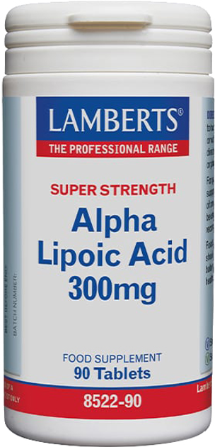 Naturalny suplement diety Lamberts Acido Alfa Lipoico 300 mg 90 tabletek (5055148409845) - obraz 1