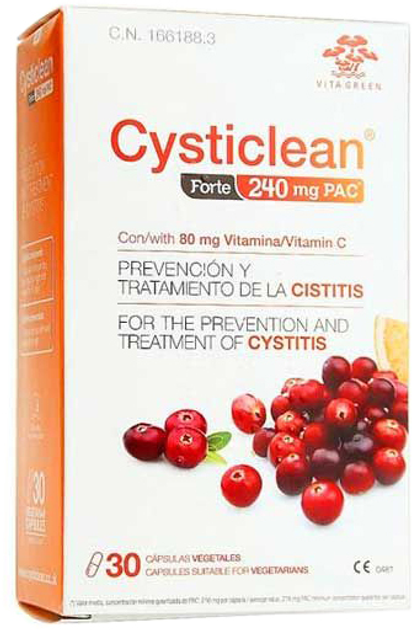 Натуральна харчова добавка Cysticlean Forte 30 капсул (8436031120233) - зображення 1