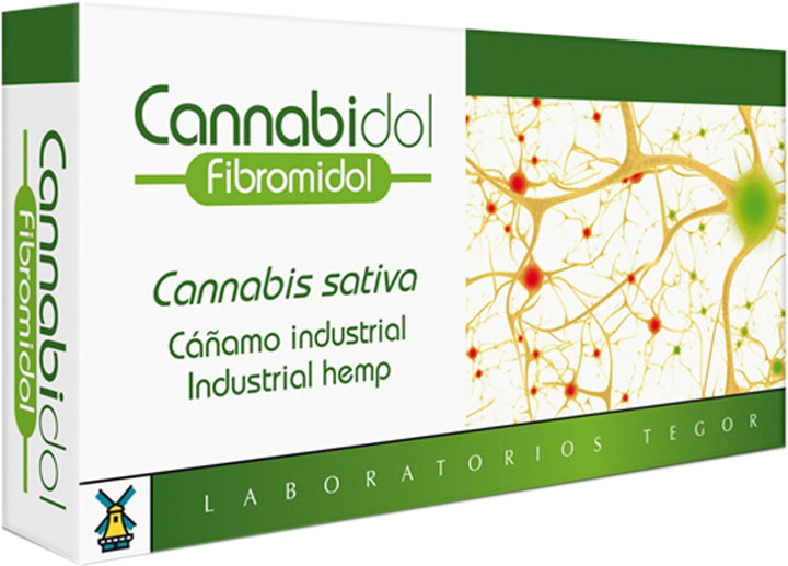 Натуральна харчова добавка Tegor Cannabidol Fibromidol 40 капсул (8429007055110) - зображення 1