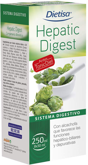 Натуральна харчова добавка Dietisa Hepatic Digest 250 мл (8414200201044) - зображення 1