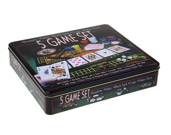Игровой набор 5 в 1 рулетка, покер, блекджек, кости, покер Лас-Вегас roulette, poker, blackjack - Фото 7 Игровой набор 5 в 1 рулетка, покер, блекджек, кости, покер Лас-Вегас roulette, poker, blackjack - изображение 7