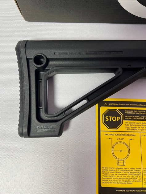 Приклад Magpul MOE Fixed Carbine Stock (Mil-Spec) - зображення 2
