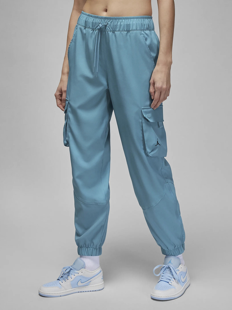 Акція на Спортивні штани жіночі Nike AIR Jordan Tunnel Pant DQ4451-424 L Лазурний/Зелений/Чорний від Rozetka