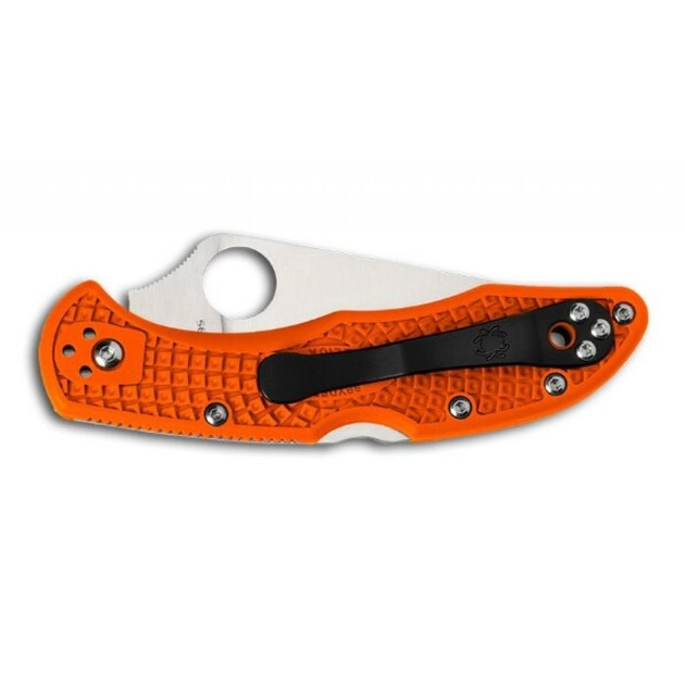 Нож Spyderco Delica 4 Flat Ground Orange (C11FPOR) - изображение 2