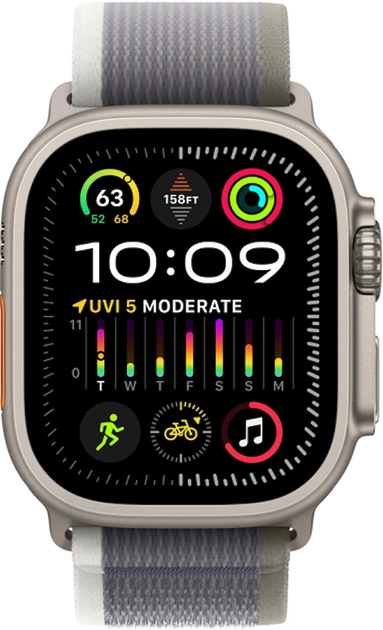 Ремешок для Apple Watch 49 / 46 / 45 / 44 mm Trail Loop green-gray - изображение 3