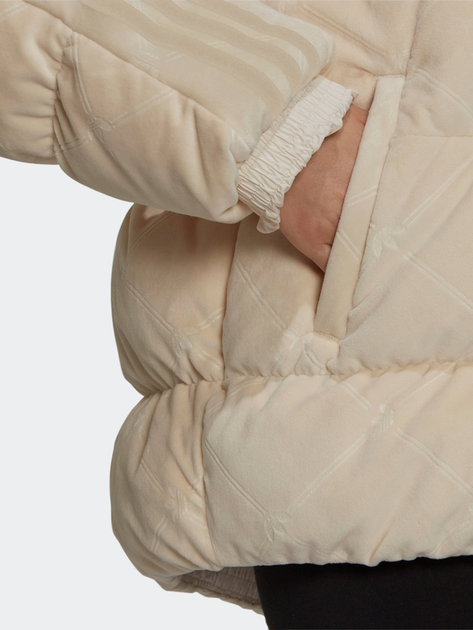 Kurtka puchowa damska elegancka adidas Original S GU1777 36 Beżowa (4064055183428) - obraz 4