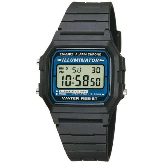Наручные часы Casio черные F-105W с подсветкой на весь экран - изображение 6