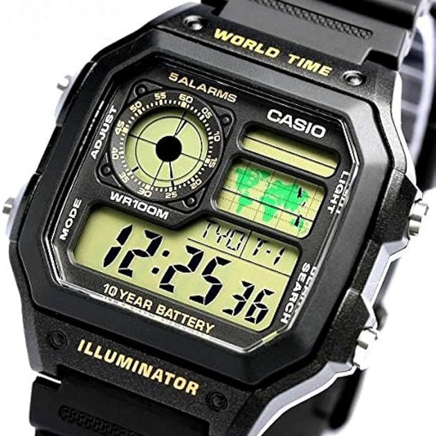 Водонепроницаемые часы с подсветкой Casio AE-1200 - изображение 5