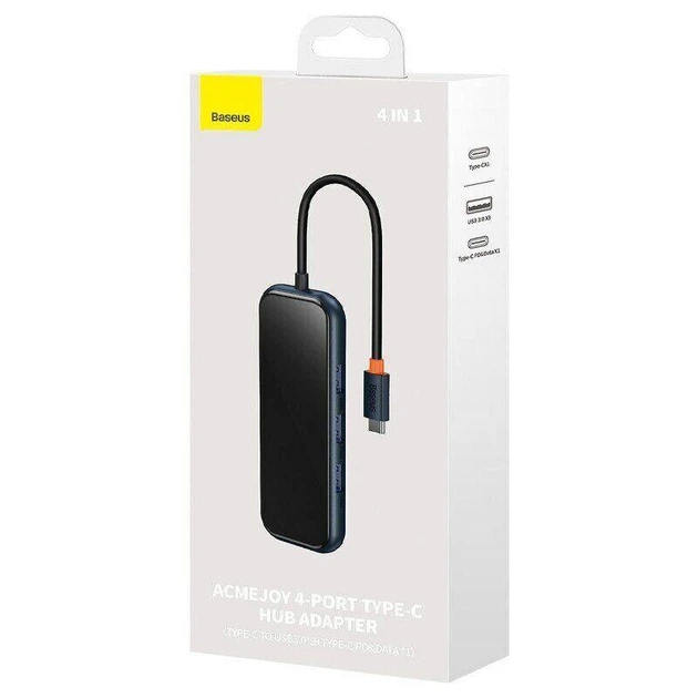 USB-hub хаб 4-в-1 Type-C на USB3.0*3/Type-C BASEUS AcmeJoy Серый (WKJZ010013) - изображение 2